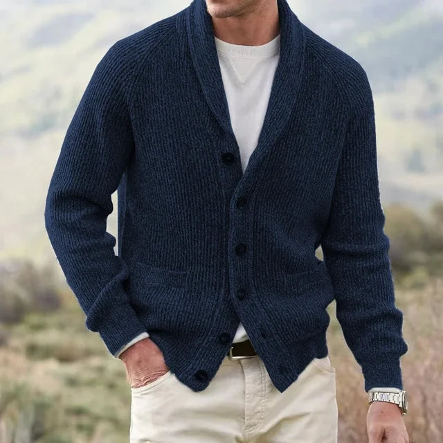 Men's Vintage Buttoned Knitted Slim Coat
