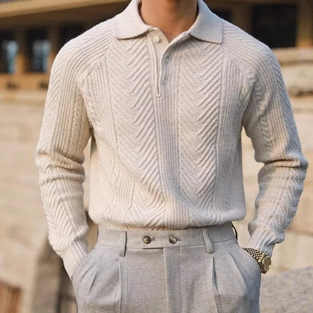 Men's Slim Fit Knitted Polo Shirt