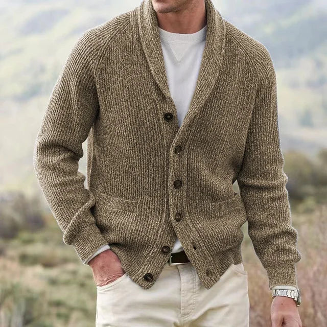 Men's Vintage Buttoned Knitted Slim Coat