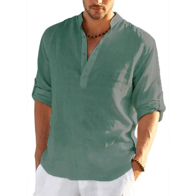Long Sleeve Linnen T-Shirt