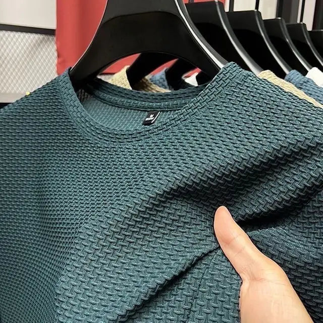 Summer Men’s T-Shirt - Ice Silk Mesh,Breathable