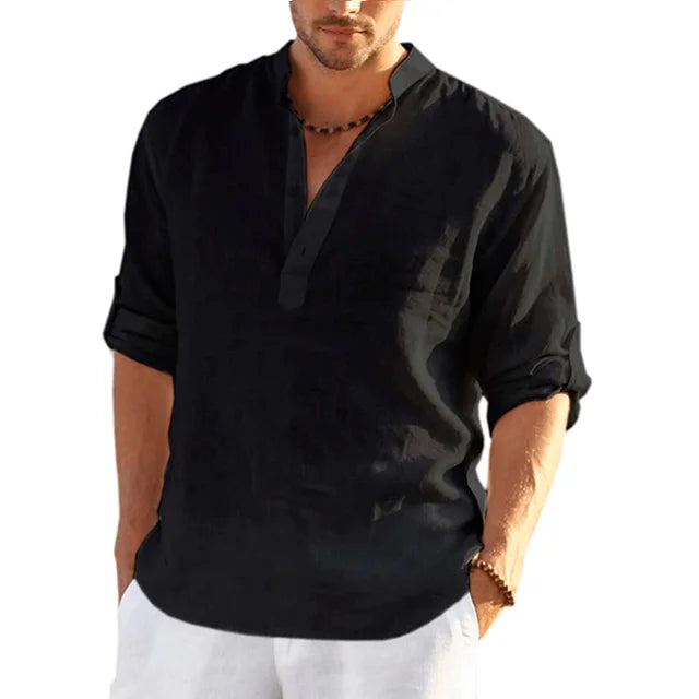 Long Sleeve Linnen T-Shirt