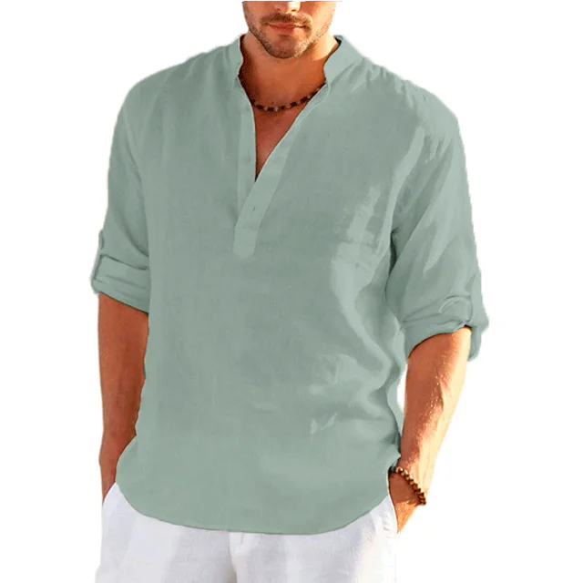 Long Sleeve Linnen T-Shirt