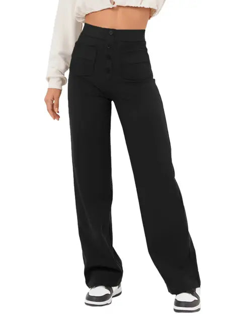 Women's Casual Straight High Waisted Pants
