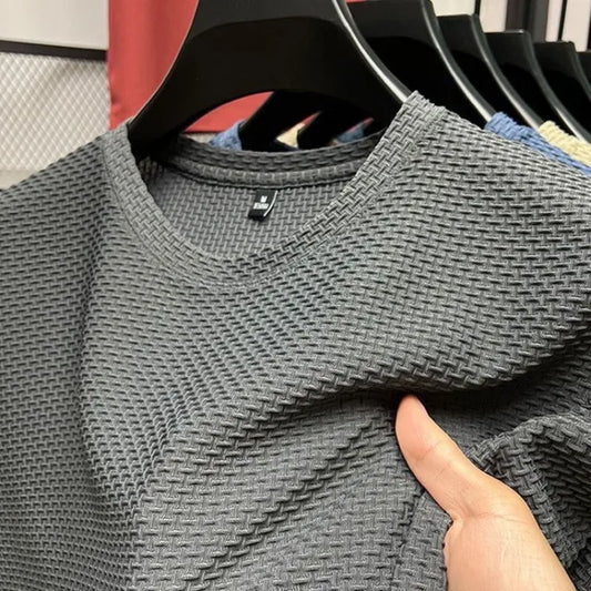 Summer Men’s T-Shirt - Ice Silk Mesh,Breathable
