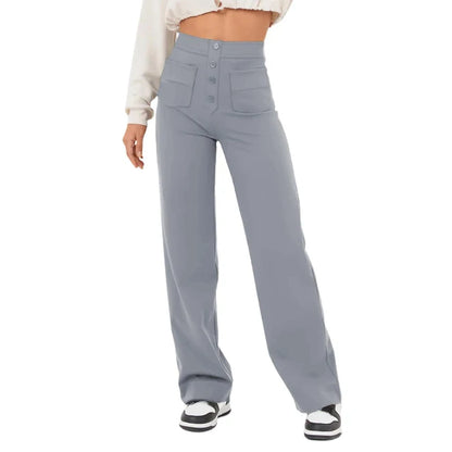 Women's Casual Straight High Waisted Pants